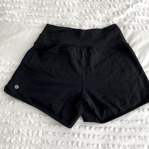 Lululemon Astro Shorts Solid Black Luon